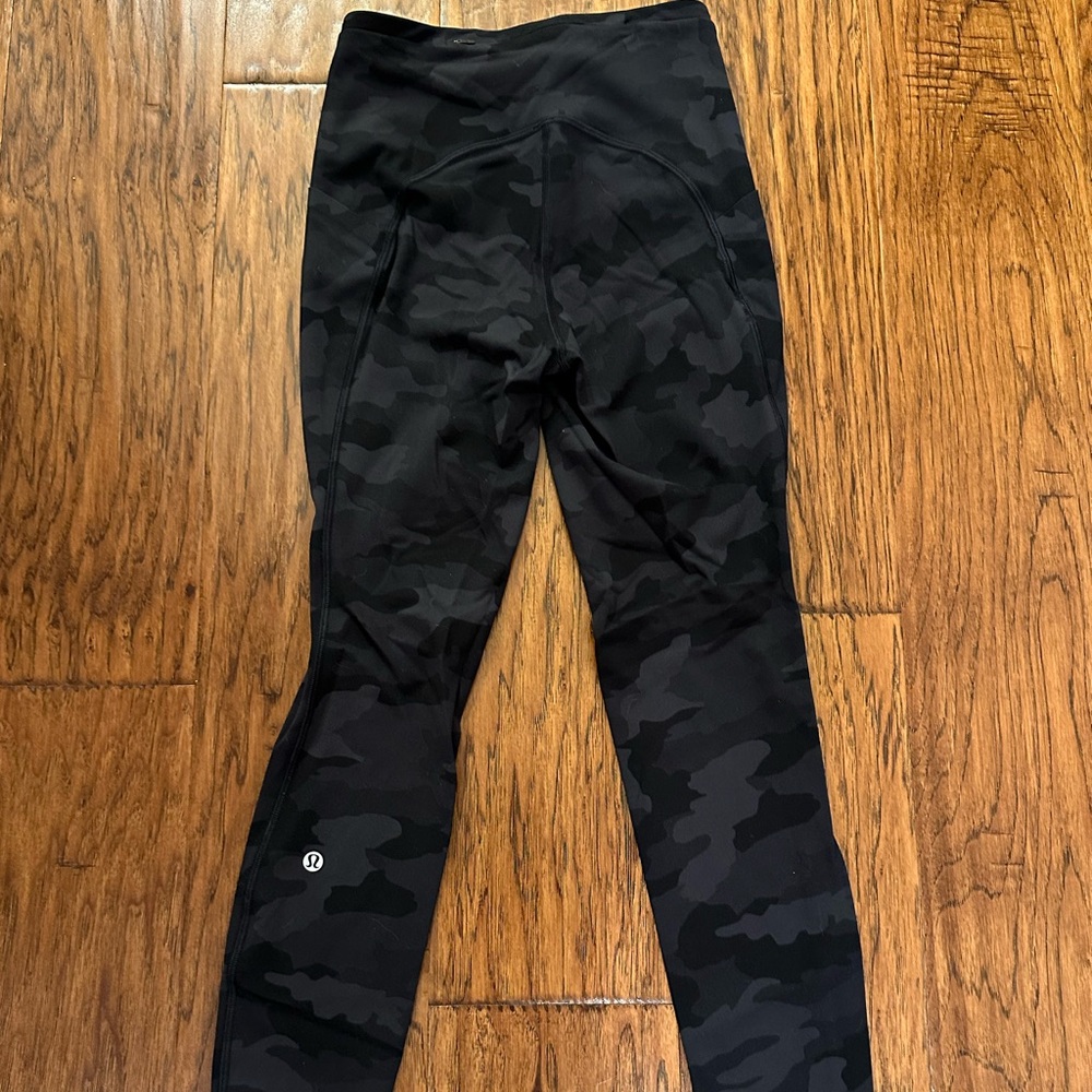 lululemon Fast and Free Camo Leggings with Pockets